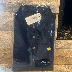 NWT 2024 masters tournament Tory Burch navy sleeveless polo shirt